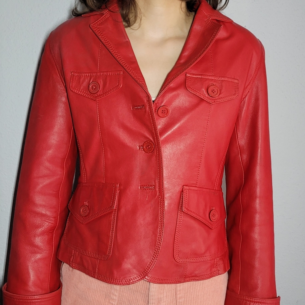 Gianna Lorenzi Women's Leather Jacket Lambskin ITALIAN.